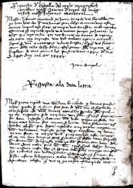Portada:Correspondència entre Joanot Martorell i Jaume Ripoll conservada al Ms. 7811. Lletres de Batalla, de la Biblioteca Nacional de Madrid