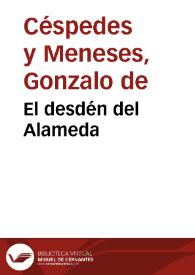 Portada:El desdén del Alameda / Gonzalo de Céspedes y Meneses