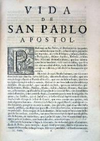 Portada:Vida de San Pablo Apóstol / Francisco de Quevedo