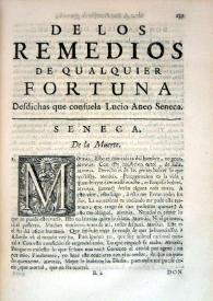 Portada:De los remedios de cualquier fortuna / Francisco de Quevedo