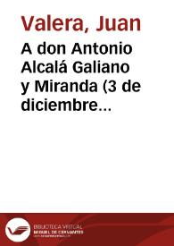 Portada:A don Antonio Alcalá Galiano y Miranda (3 de diciembre de 1888)