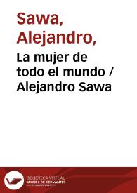 Portada:La mujer de todo el mundo / Alejandro Sawa
