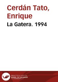 Portada:La Gatera. 1994 / Enrique Cerdán Tato