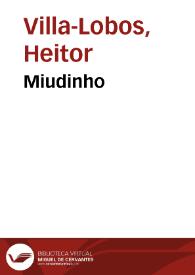 Portada:Miudinho / Heitor Villa-Lobos