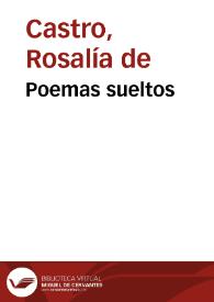 Portada:Poemas sueltos / Rosalía de Castro