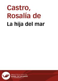 Portada:La hija del mar / Rosalía de Castro