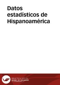 Portada:Datos estadísticos de Hispanoamérica
