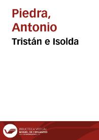 Portada:Tristán e Isolda / Antonio Piedra