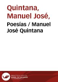 Portada:Poesías / Manuel José Quintana