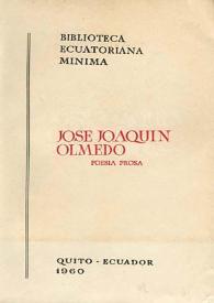 Portada:José Joaquín Olmedo : poesía-prosa