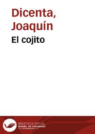 Portada:El cojito / Joaquín Dicenta
