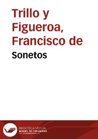 Portada:Sonetos / Francisco de Trillo y Figueroa; edición de Ramón García González