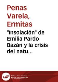 Portada:\"Insolación\" de Emilia Pardo Bazán y la crisis del naturalismo / Ermitas Penas