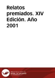 Portada:Relatos premiados. XIV Edición. Año 2001