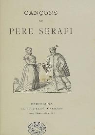Portada:Cançons de Pere Serafí