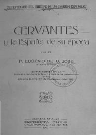 Portada:Cervantes y la España de su época / Eugenio de San José