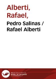 Portada:Pedro Salinas / Rafael Alberti