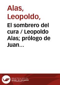Portada:El sombrero del cura / Leopoldo Alas; prólogo de Juan Antonio Cabezas