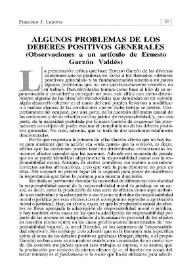 Portada:Algunos problemas de los deberes positivos generales (Observaciones a un artículo de Ernesto Garzón Valdés)