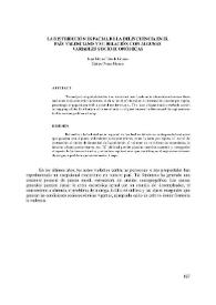 Portada:La distribución espacial de la delicuencia en el País Valenciano y su relación con algunas variables socioeconómicas / Juan Manuel Davila Linares y Gabino Ponce Herrero