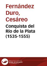 Portada:Conquista del Río de la Plata (1535-1555)