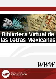 Portada:Biblioteca Virtual de las Letras Mexicanas