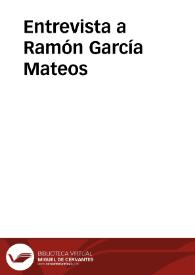 Portada:Entrevista a Ramón García Mateos / Ramón García Mateos
