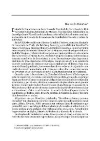 Portada:Testimonios sobre la Filosofía del Derecho contemporáneo en México / Bernardo Bolaños Guerra