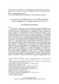 Portada:Las relaciones entre Hispania y el norte de África durante el gobierno bárquida y la conquista romana (237-19 a. J. C.)