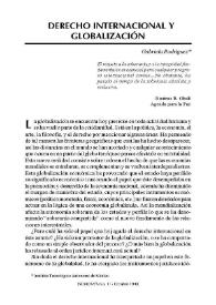 Portada:Derecho internacional y globalización / Gabriela Rodríguez