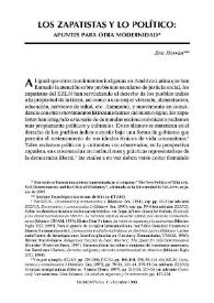 Portada:Los zapatistas y lo político / Eric Herrán