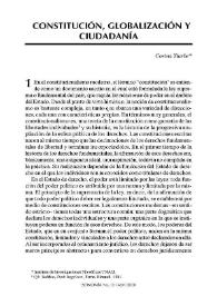 Portada:Constitucionalismo, globalización y ciudadanía / Corina Yturbe