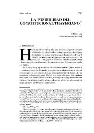 Portada:La posibilidad del constitucional thayeriano