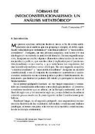 Portada:Formas de (neo)constitucionalismo : un análisis metateórico / Paolo Comanducci