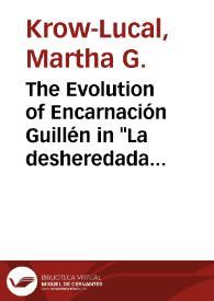 Portada:The Evolution of Encarnación Guillén in \"La desheredada\" / Martha G. Krow-Lucal