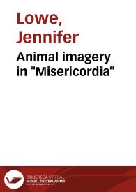 Portada:Animal imagery in \"Misericordia\" / Jennifer Lowe