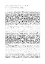 Portada:Actividades de la Sociedad Castellano-Leonesa de Filosofía / María del Carmen Paredes Martín