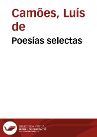 Portada:Poesías selectas / de Luís de Camões; traducidas al castellano por Lamberto Gil
