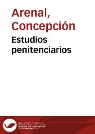 Portada:Estudios penitenciarios / Concepción Arenal