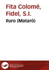 Portada:Iluro (Mataró) / Fidel Fita