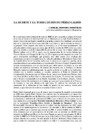 Portada:La muerte y la tumba de Benito Pérez Galdós / Manuel Herrera Hernández