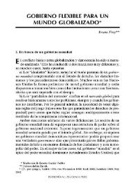 Portada:Gobierno flexible para un mundo globalizado / Bruno Frey; traducción de Ernesto Garzón Valdés