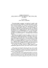 Portada:Tirso en sueltas: notas sobre difusión impresa y recuperación textual / Germán Vega García-Luengos