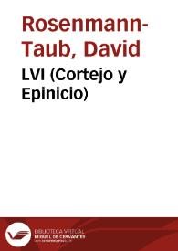 Portada:LVI (Cortejo y Epinicio) / David Rosenmann-Taub