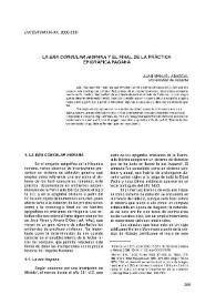 Portada:La era consular hispana y el final de la práctica epigráfica pagana / Juan Manuel Abascal Palazón