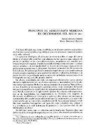 Portada:Principios de lexicografía moderna en diccionarios del siglo XIX / Emilia Anglada Arboix, María Bargalló Escrivá