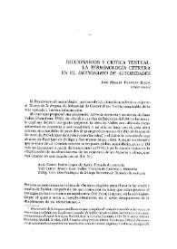 Portada:Diccionarios y crítica textual: la terminología cetrera en el \"Diccionario de Autoridades\"