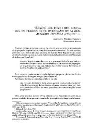 Portada:Términos del Tomo I del ALEICan que no figura en el \"Diccionario de la Real Academia Española (1984)\", 20ª. ed. / Ana Isabel Navarro Carrasco