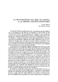 Portada:La metalingüística del siglo XII español (y la \"Chronica Adefonsi Imperatoris\") / Roger Wright