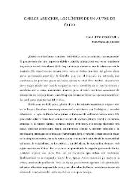 Portada:Carlos Arniches, los límites de un autor de éxito / Juan Antonio Ríos Carratalá
